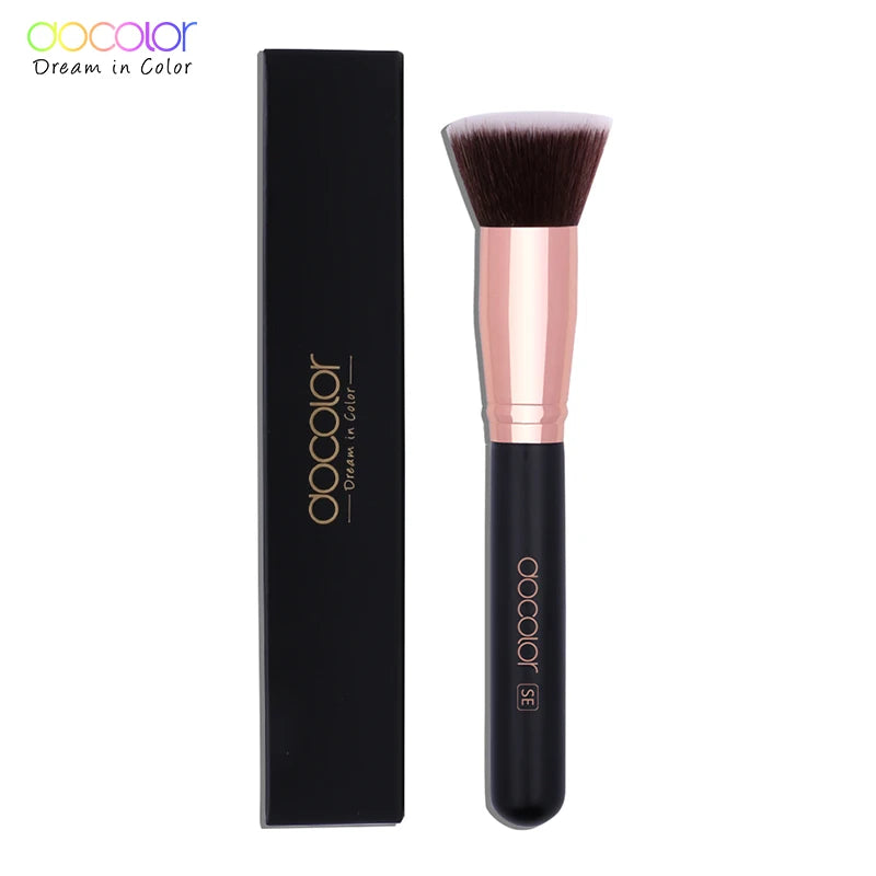 Docolor 1Pcs Soft Large Fan Makeup Brush Foundation Blusher Powder Highlighter Powder Brushes Cosmetic Professional Women Face