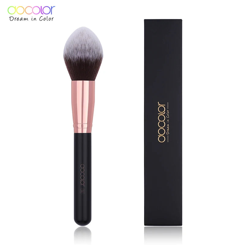 Docolor 1Pcs Soft Large Fan Makeup Brush Foundation Blusher Powder Highlighter Powder Brushes Cosmetic Professional Women Face