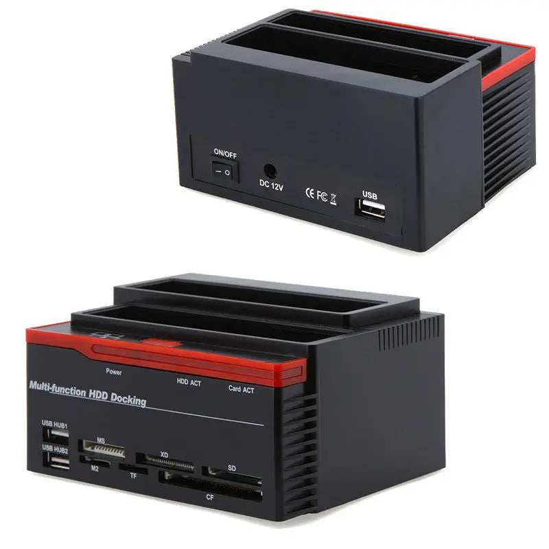 Multifunction 2.5/3.5" SATA IDE HDD Docking Station Clone USB 2.0 HUB