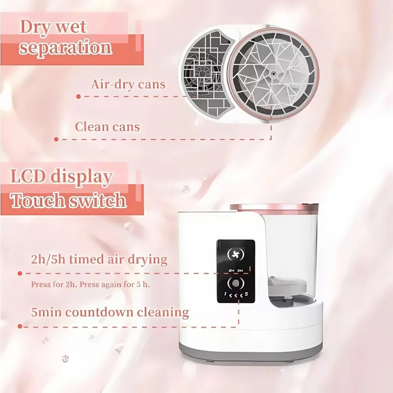 Electric  3 IN 1 Makeup Brush Cleaneing Machine Makeup Brush Dryer Portable Automatic USB Cosmetic Brushes Cleaner Tool
