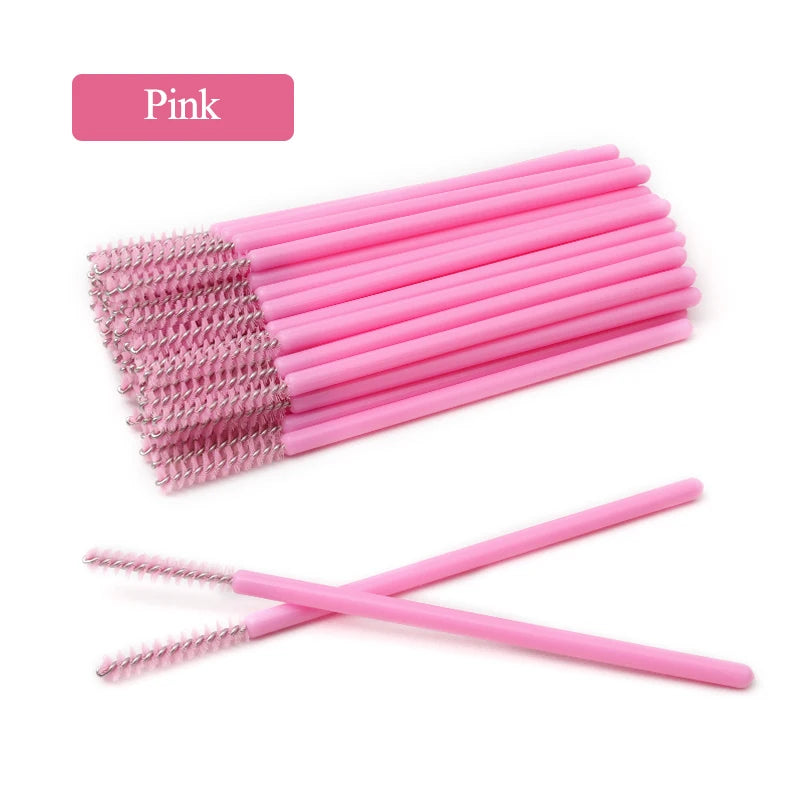 NATUHANA 50/100pcs Disposable Mascara Wands Eyelash Spoolies Brushes Micro Lash Extension Tool Makeup  Beauty Cosmetic Supply
