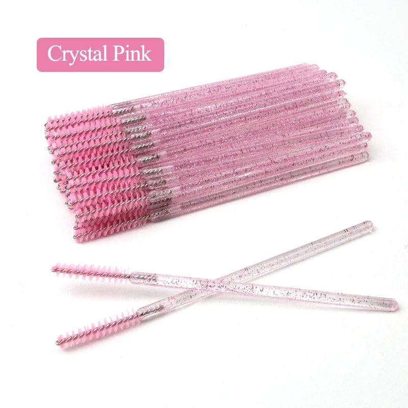 NATUHANA 50/100pcs Disposable Mascara Wands Eyelash Spoolies Brushes Micro Lash Extension Tool Makeup  Beauty Cosmetic Supply