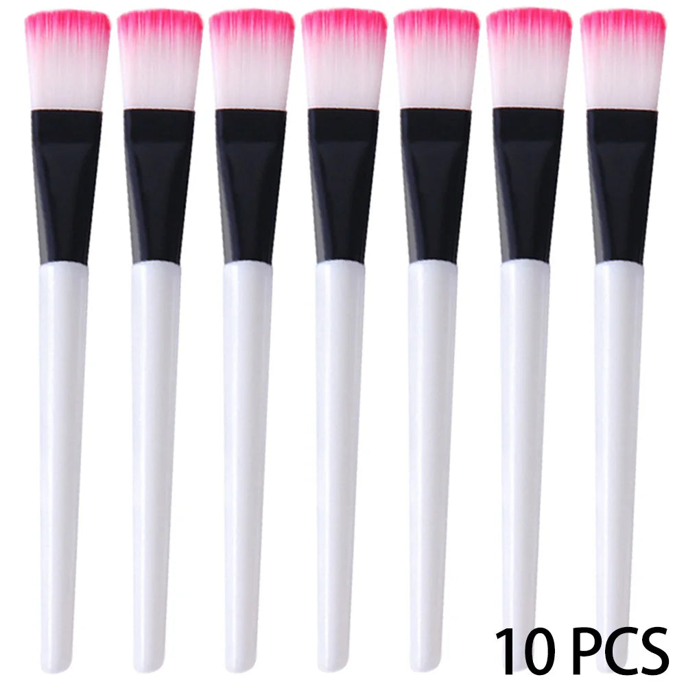 10PCS Facial Fan Mask Brushes Face Mask Applicator Tool Makeup Brushes For Esthetician Women DIY Facial Mask Cosmetic Tools