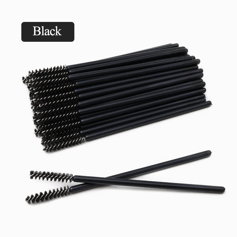 NATUHANA 50/100pcs Disposable Mascara Wands Eyelash Spoolies Brushes Micro Lash Extension Tool Makeup  Beauty Cosmetic Supply