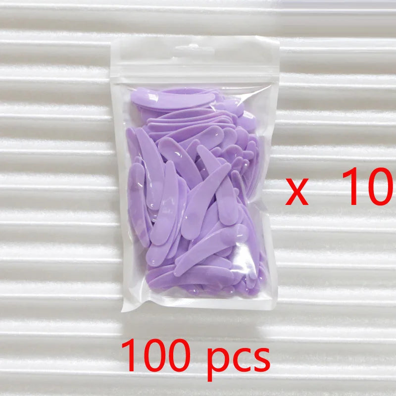 1000pcs/lot Mini Cosmetic Spatula Disposable Curved Scoop Makeup Mask Cream Spoon Eye Cream Stick Make Up Face Beauty Tool Kits