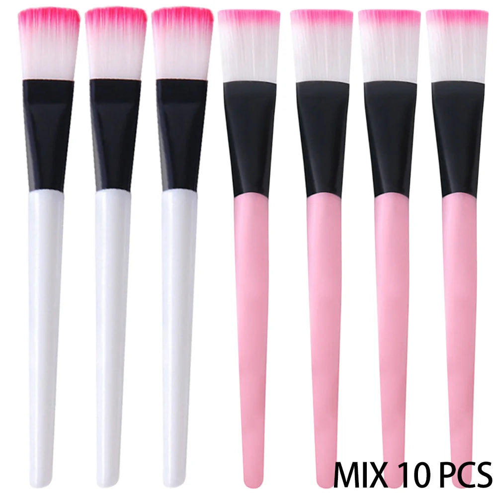 10PCS Facial Fan Mask Brushes Face Mask Applicator Tool Makeup Brushes For Esthetician Women DIY Facial Mask Cosmetic Tools