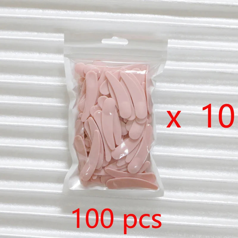 1000pcs/lot Mini Cosmetic Spatula Disposable Curved Scoop Makeup Mask Cream Spoon Eye Cream Stick Make Up Face Beauty Tool Kits