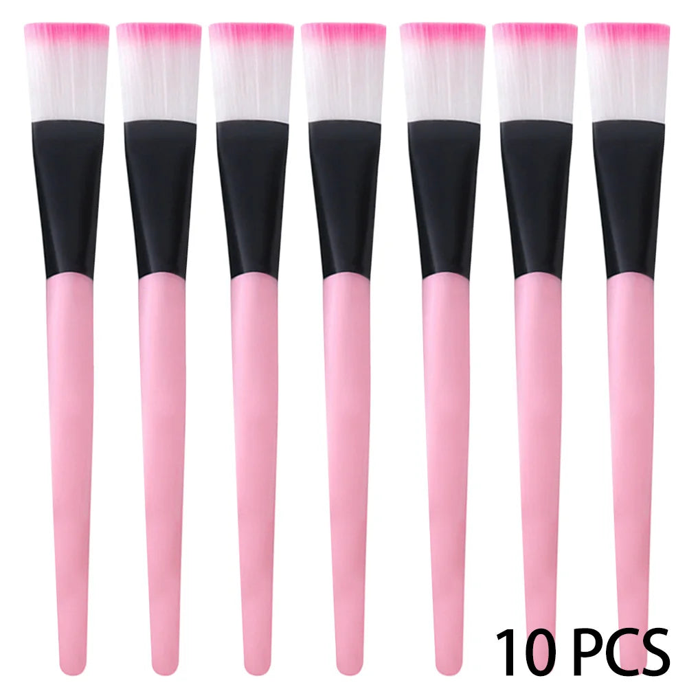 10PCS Facial Fan Mask Brushes Face Mask Applicator Tool Makeup Brushes For Esthetician Women DIY Facial Mask Cosmetic Tools