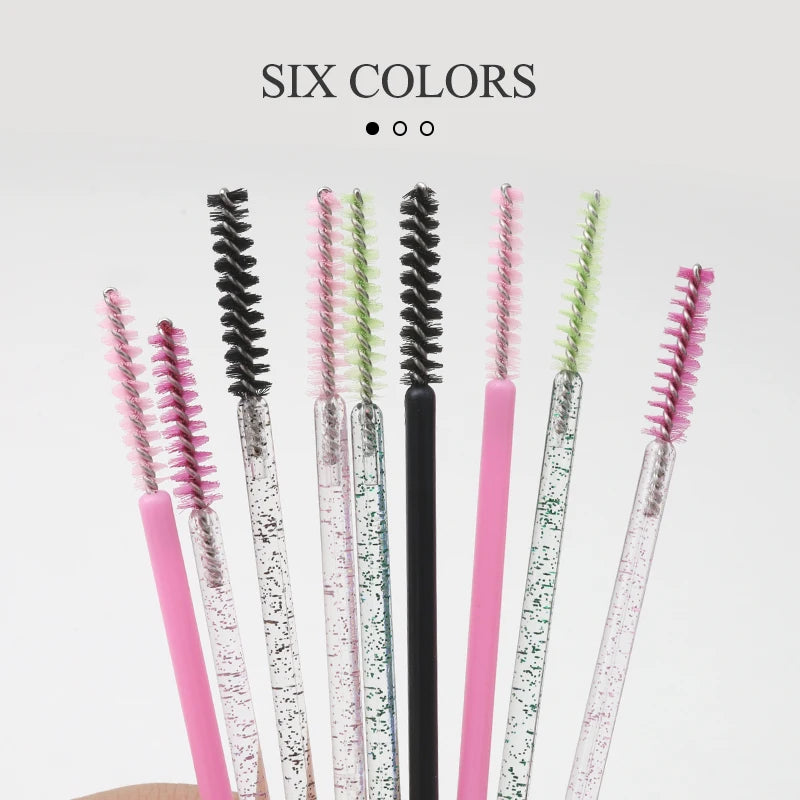 NATUHANA 50/100pcs Disposable Mascara Wands Eyelash Spoolies Brushes Micro Lash Extension Tool Makeup  Beauty Cosmetic Supply
