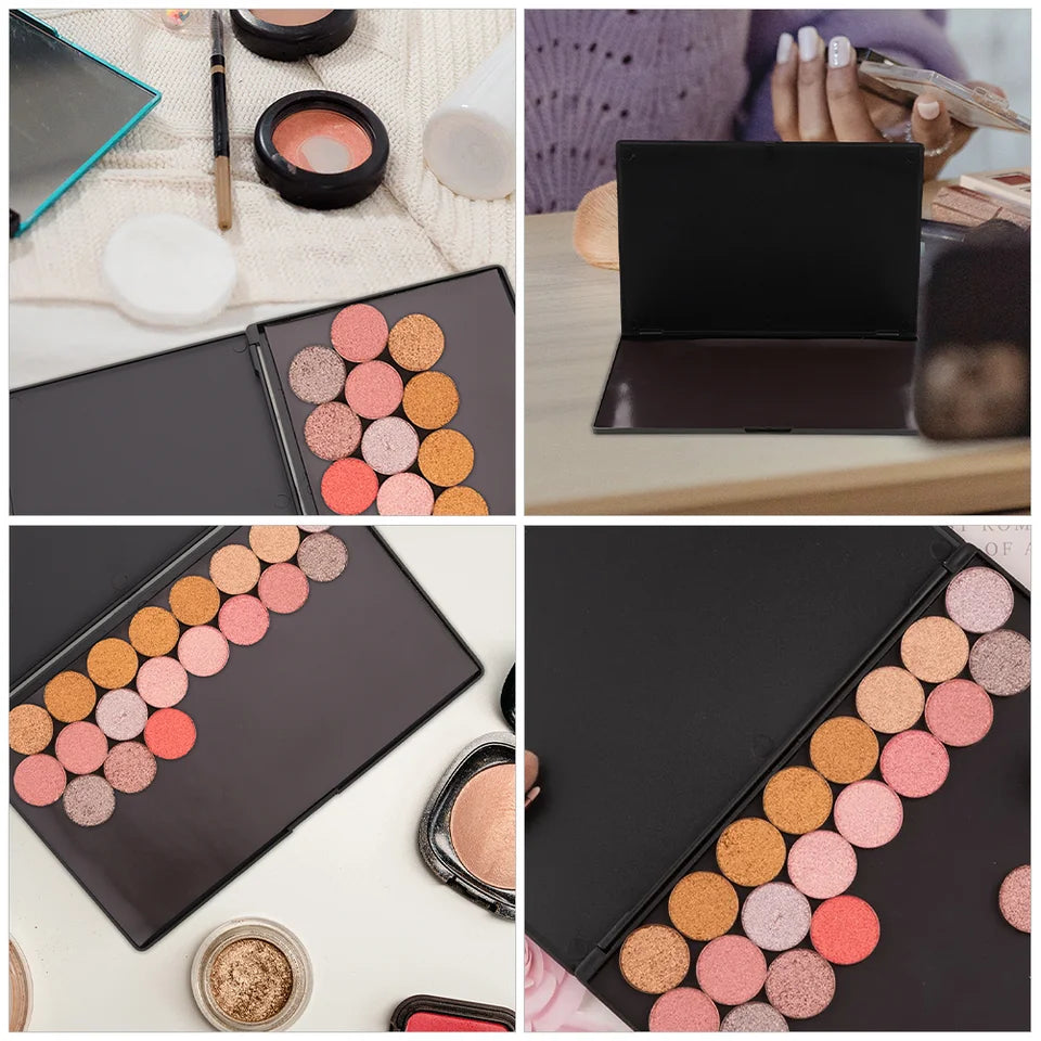 2 Pcs Large Magnetic Eyeshadow Palette Empty Makeup Tray ganizer For Travel Portable Refillable Palette Makeup Storage