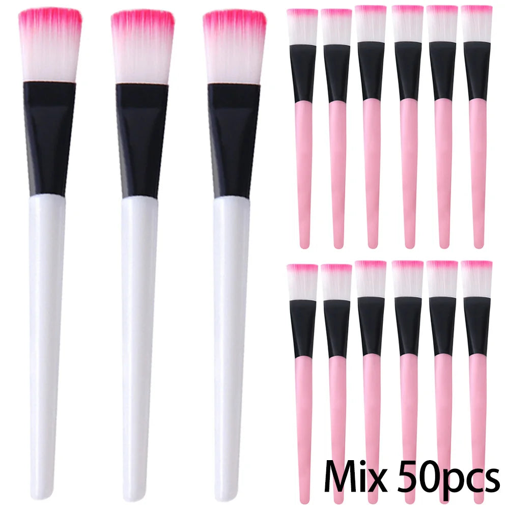 10PCS Facial Fan Mask Brushes Face Mask Applicator Tool Makeup Brushes For Esthetician Women DIY Facial Mask Cosmetic Tools
