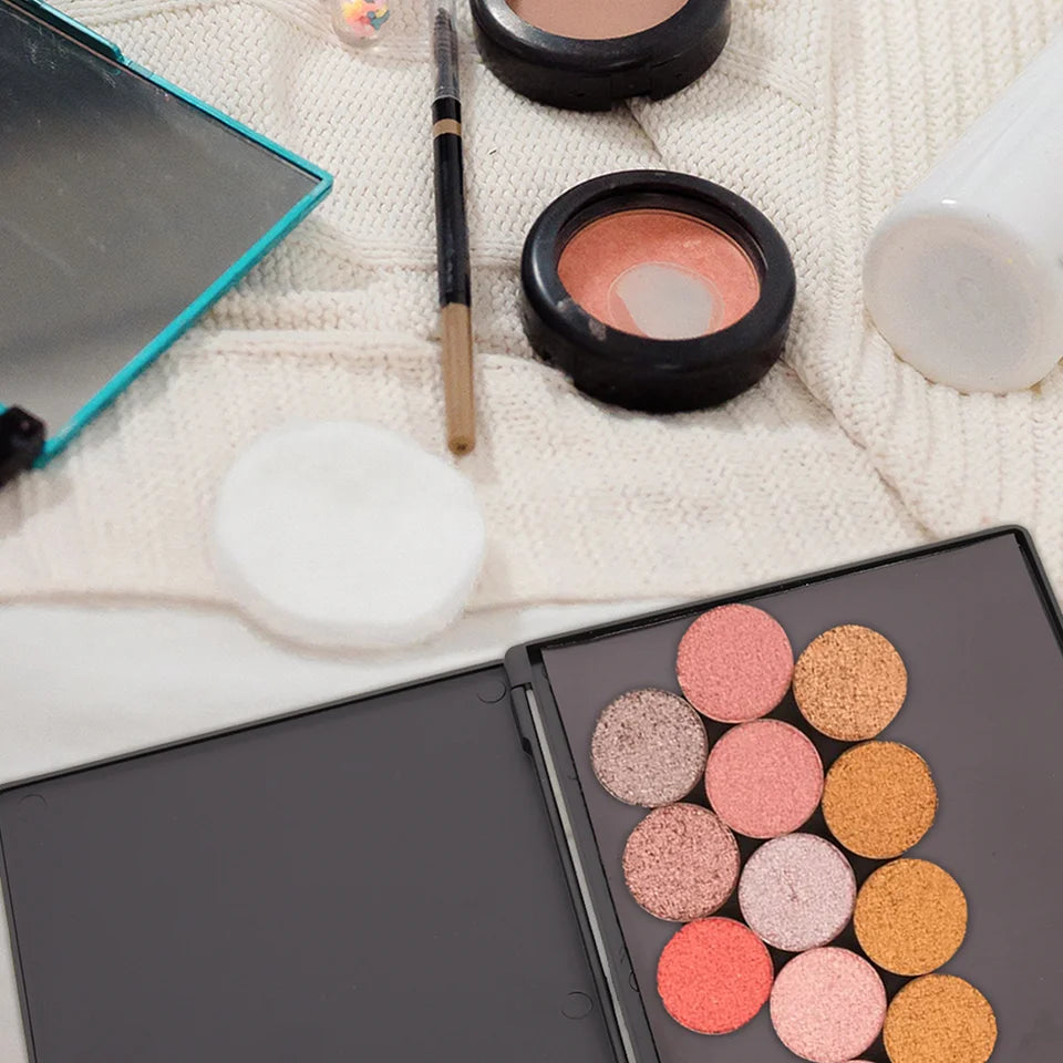 2 Pcs Large Magnetic Eyeshadow Palette Empty Makeup Tray ganizer For Travel Portable Refillable Palette Makeup Storage